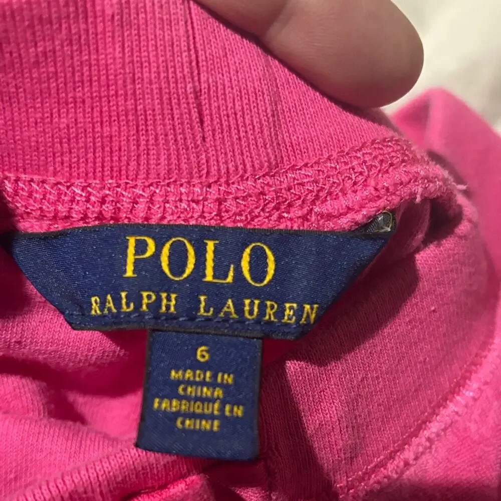 Ralph Lauren 6 Vibrant Pink Terry Cloth Shorts elastic waist worn once euc